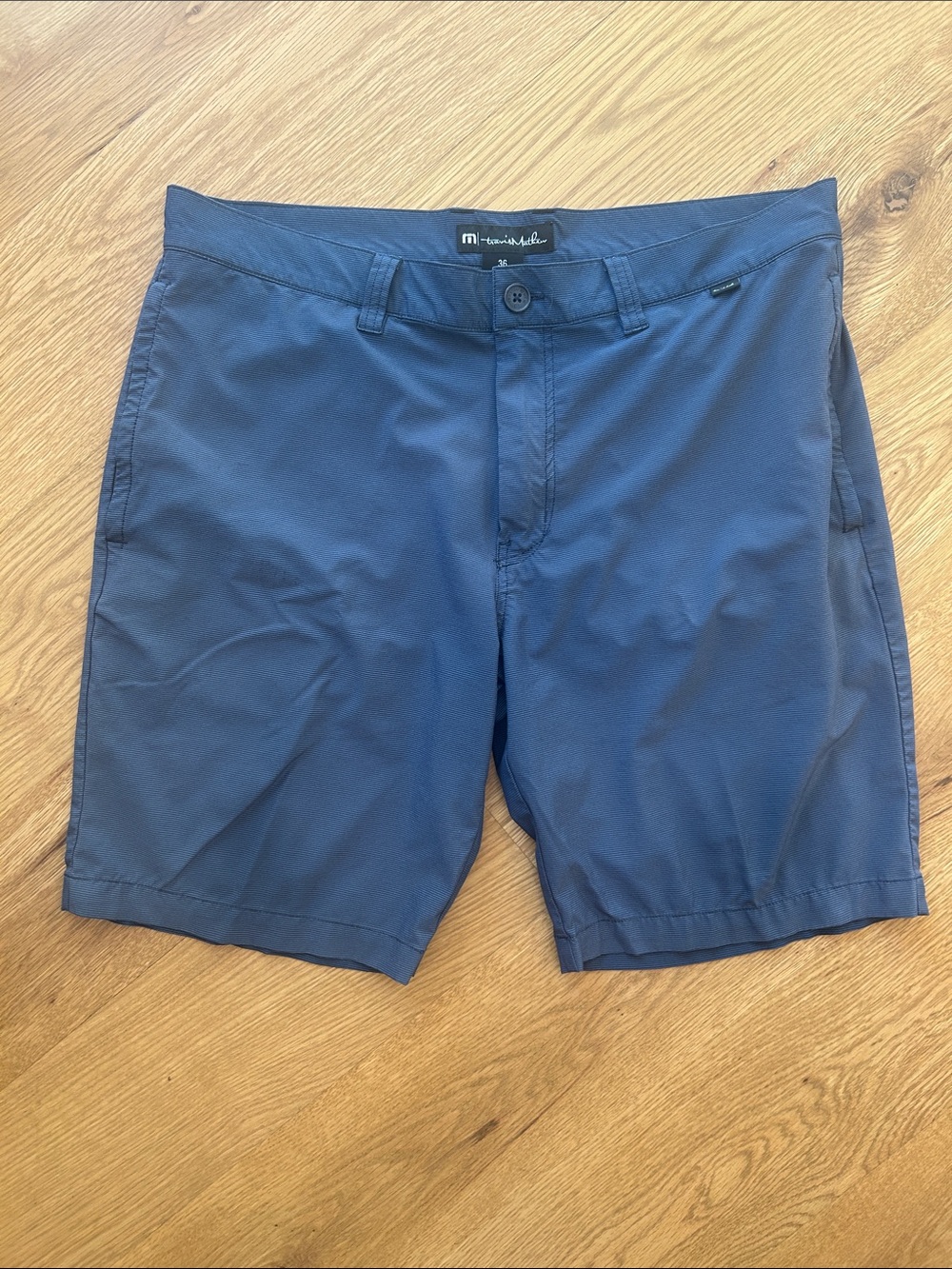 Travis, Matthew blue shorts